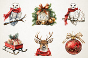 Christmas Time Watercolor Clipart, an Illustration by RobertsArt (Thumbnail 7 of 7)