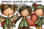 Whimsical Valentin Fairy Clipart, an Illustration by CreationArt (Thumbnail 1 of 6)