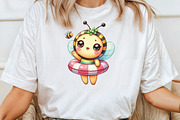 Watercolor Summer Bee Clipart, an Illustration by CraftArtStudio (Thumbnail 4 of 6)
