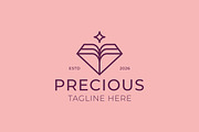 Precious Gemstone Book Logo, a Branding & Logo Template by Signatoro (Thumbnail 2 of 3)