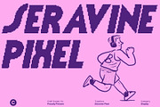 Seravine Pixel, a Sans Serif Font by Craft Supply Co. (Thumbnail 1 of 8)