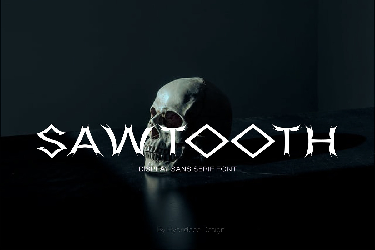 SAWTOOTH - Display Font, a Sans Serif Font by Hybridbee Design (Photo 1 of 8)