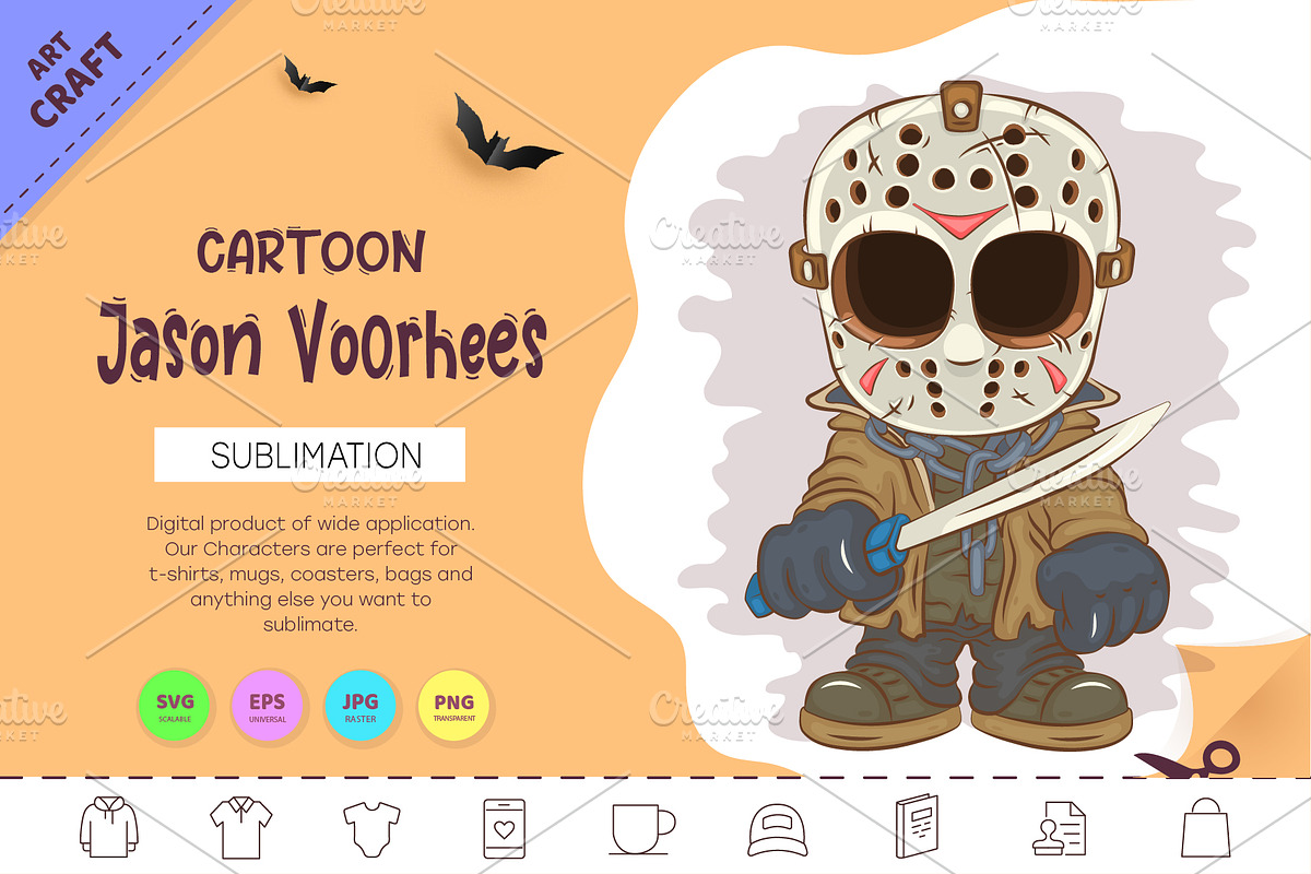 Halloween Mascot Jason Voorhees., an Animal Illustration by KENO Mascots (Photo 1 of 3)