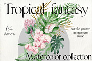 Tropical fantasy, a Pattern Graphic by Antikva17 (Thumbnail 1 of 6)