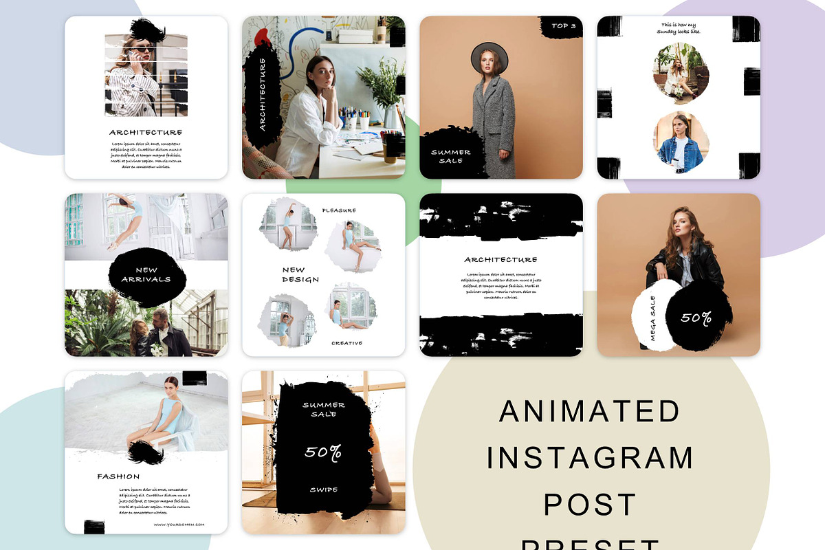 Animated Instagram templates - Keynote