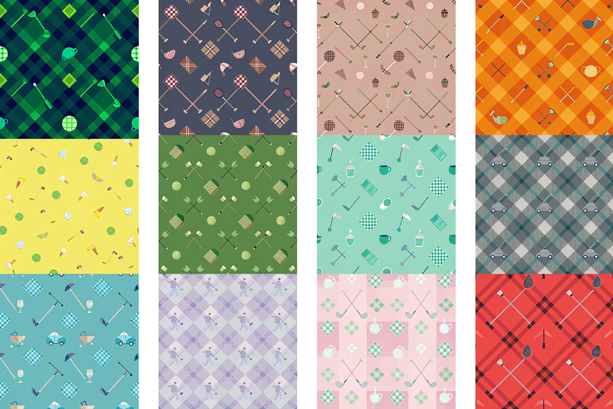 Golf Digital Paper Pack, a Pattern Graphic by Wow Magic