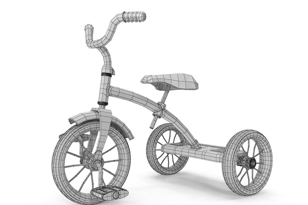 Old Tricycle, a Cars & Vehicle 3D Model by Tedi Permana (Photo 6 of 7)