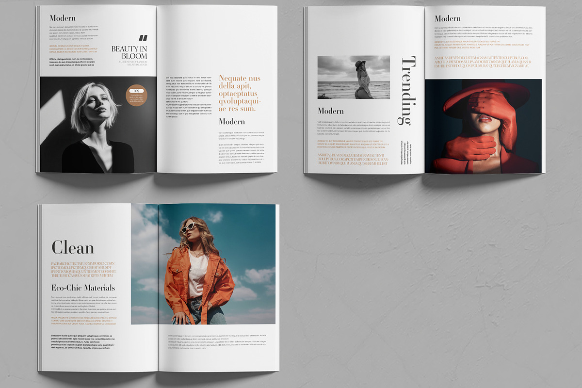 Fashion Magazine Template, a Magazine Template by MightyDesign (Photo 3 of 6)