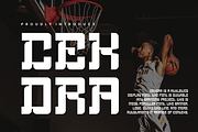 Cekora - Athletics Font, a Serif Font by QR Design Studio (Thumbnail 1 of 6)