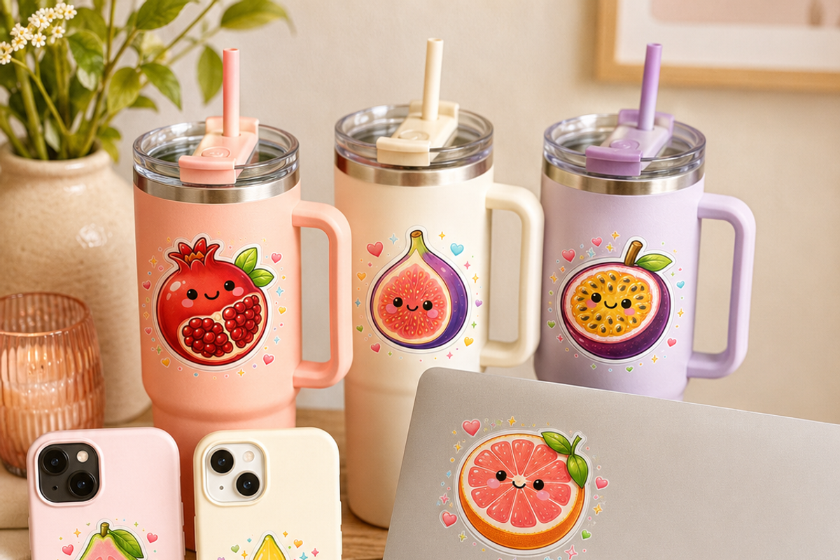 Kawaii Fruit PNG clipart, a Decorative Illustration by HeavensStar (Photo 4 of 8)