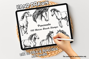 100 Horse Procreate Stamps