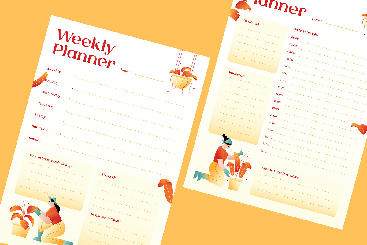 Creative Daily Weekly Planner, a Stationery Template by Neermana (Photo 2 of 4)