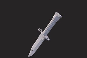 Low Poly M9 Bayonet