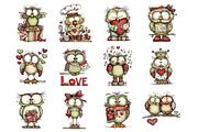 Whimsical Valentine Owl Clipart, an Illustration by Design Market (Thumbnail 3 of 3)