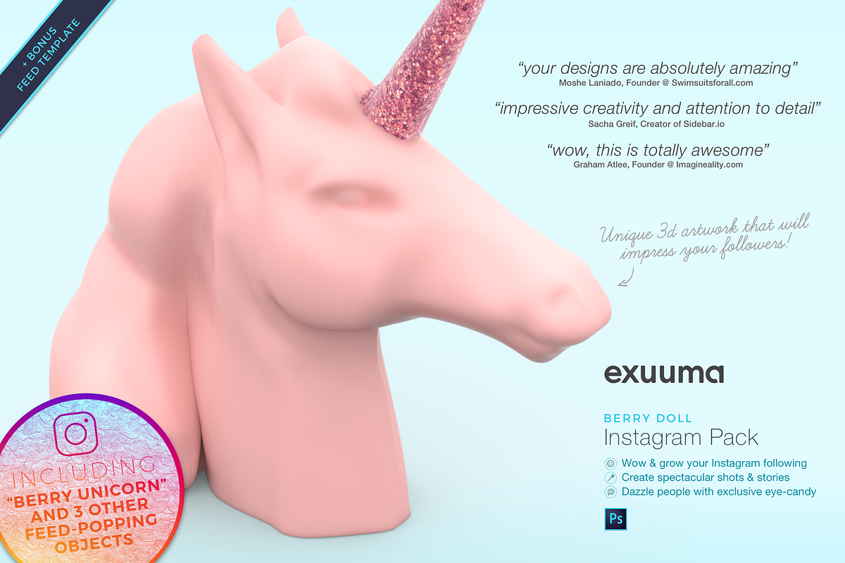 Instagram Pack | BERRY DOLL, a Social Media Template by exuuma (Photo 1 of 7)