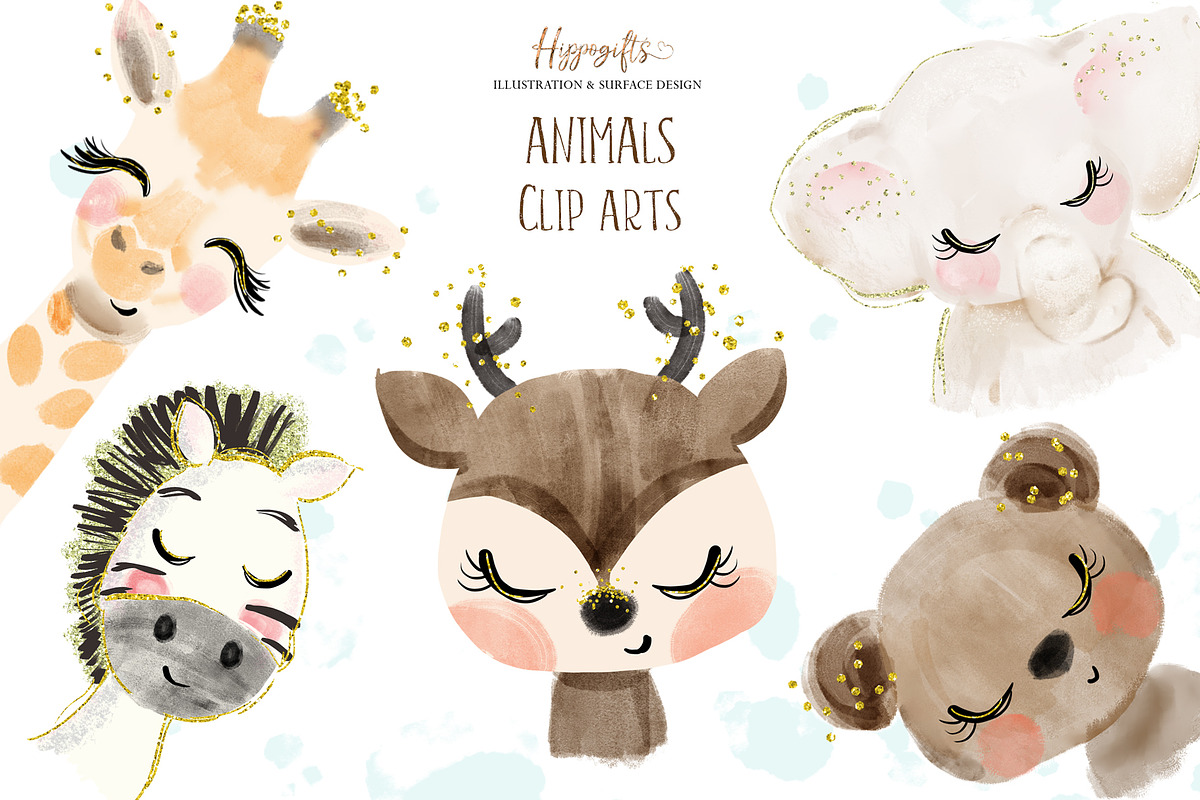 Animals cliparts, an Animal Illustration by TheHappyGiftArt (Photo 1 of 6)