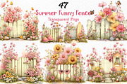 Summer Funny Fence Clipart, an Illustration by Craft Nest (Thumbnail 1 of 12)