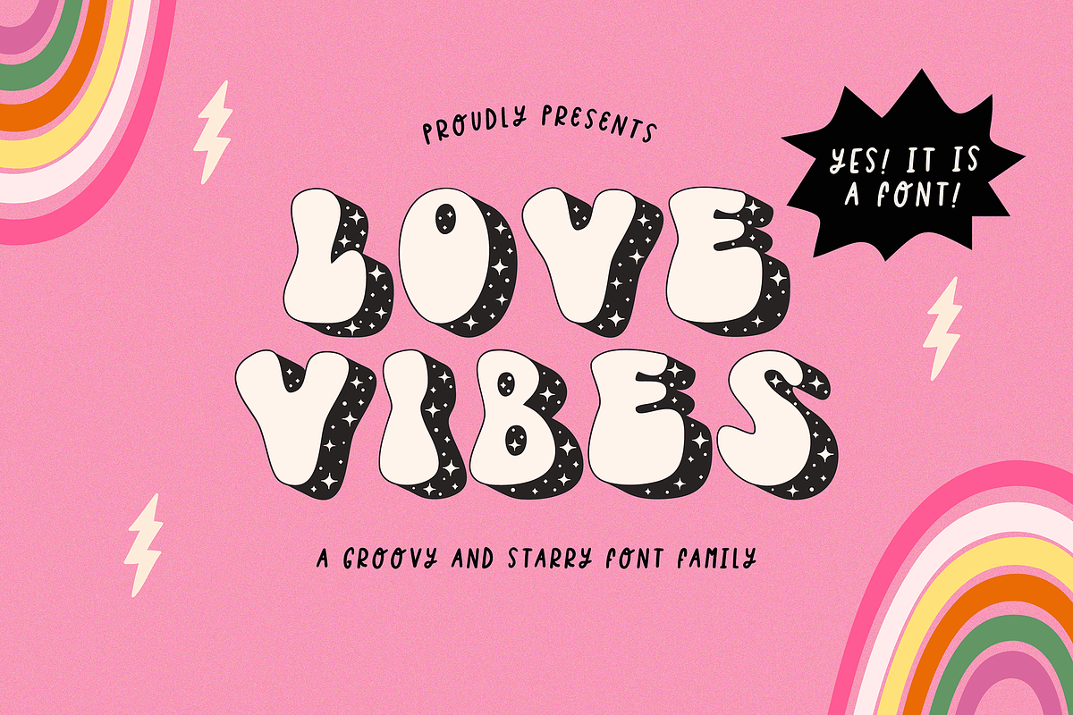 LOVE VIBES, a Blackletter Font by Maria Feliz Fonts (Photo 1 of 9)