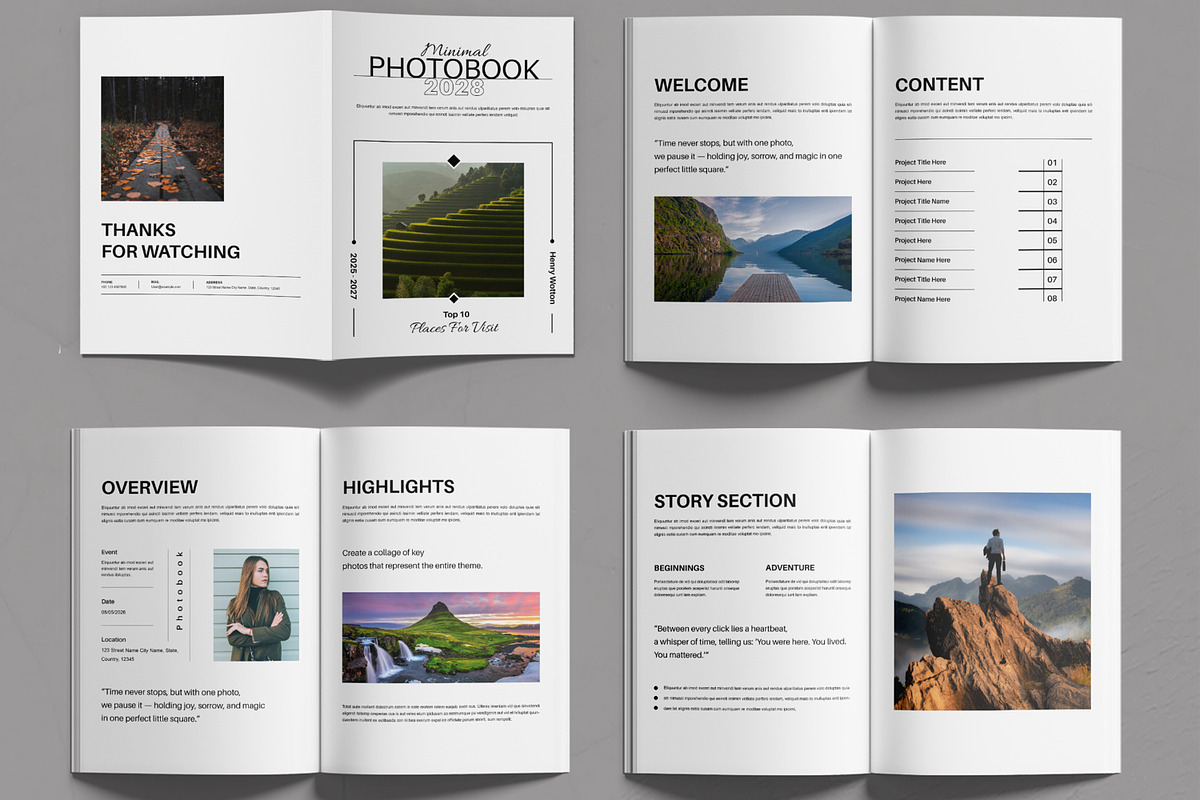 Minimalist Photo Album Design, a Brochure Template by MightyDesign (Photo 2 of 6)