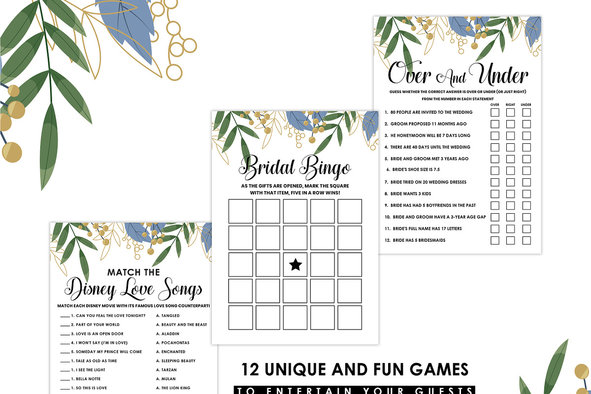 Bridal Shower Games, Set of 12, a Graphic by Wow Designs (Photo 3 of 5)
