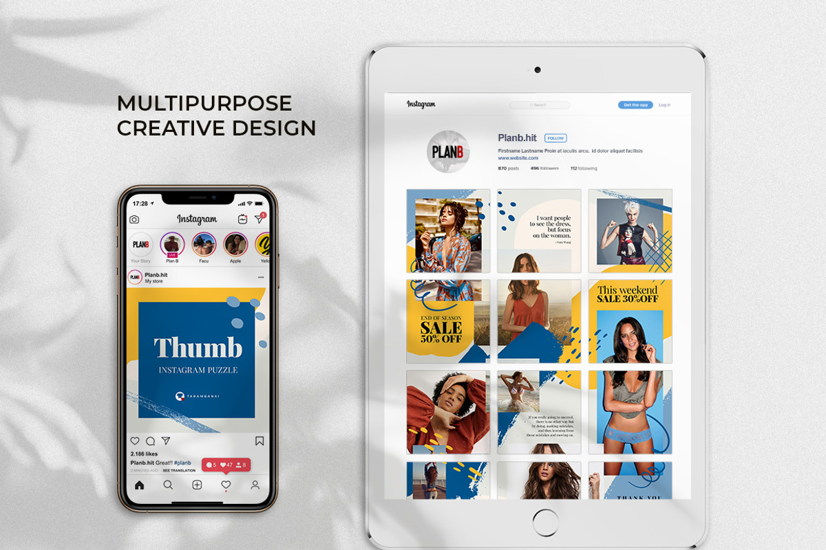 Thumb - Instagram Puzzle Feed, a Social Media Template by Plan B (Photo 5 of 6)