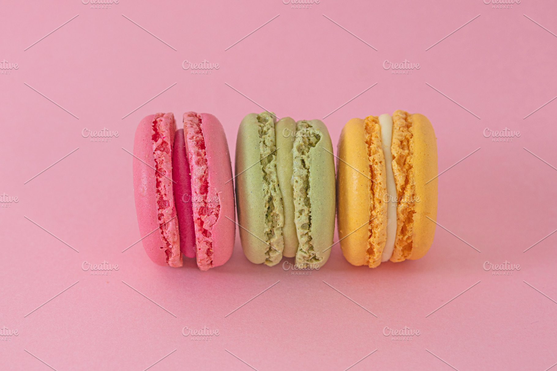 pastel macarons, a Food & Drink Photo by Bloomstock studio