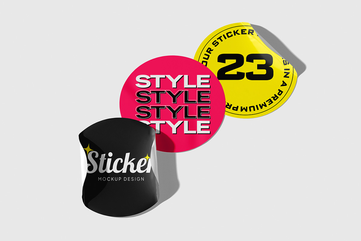 Sticker Mockup, an Advertising Mockup by Unerispace (Photo 4 of 5)