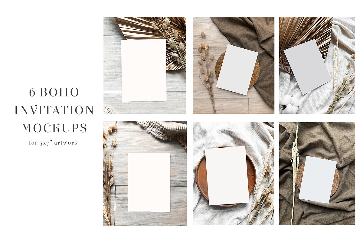 Boho Invitation Mock up Bundles, an Invitation Template by My Lovely Stock (Photo 1 of 4)