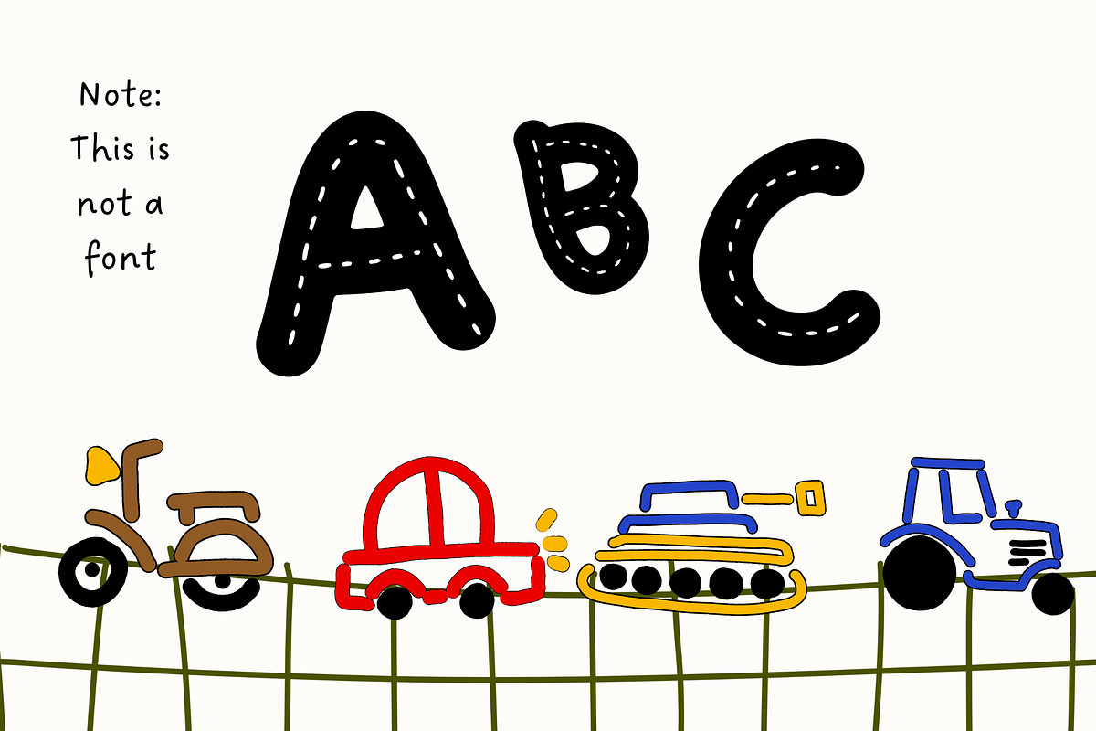 Road Alphabet Vector Set, an Object Graphic by The Journey Atelier (Photo 6 of 11)