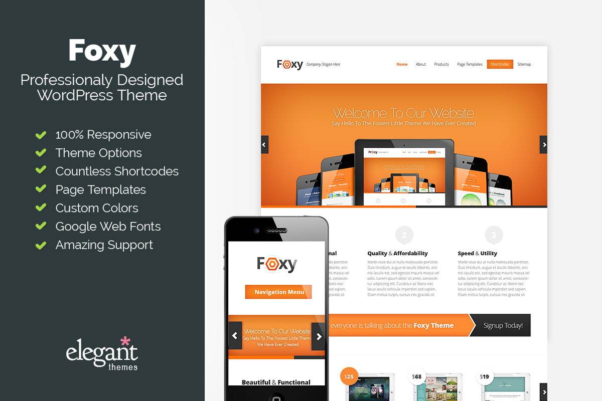 Foxy - Responsive Business Theme, a WordPress Template by Elegant Themes (Photo 1 of 5)