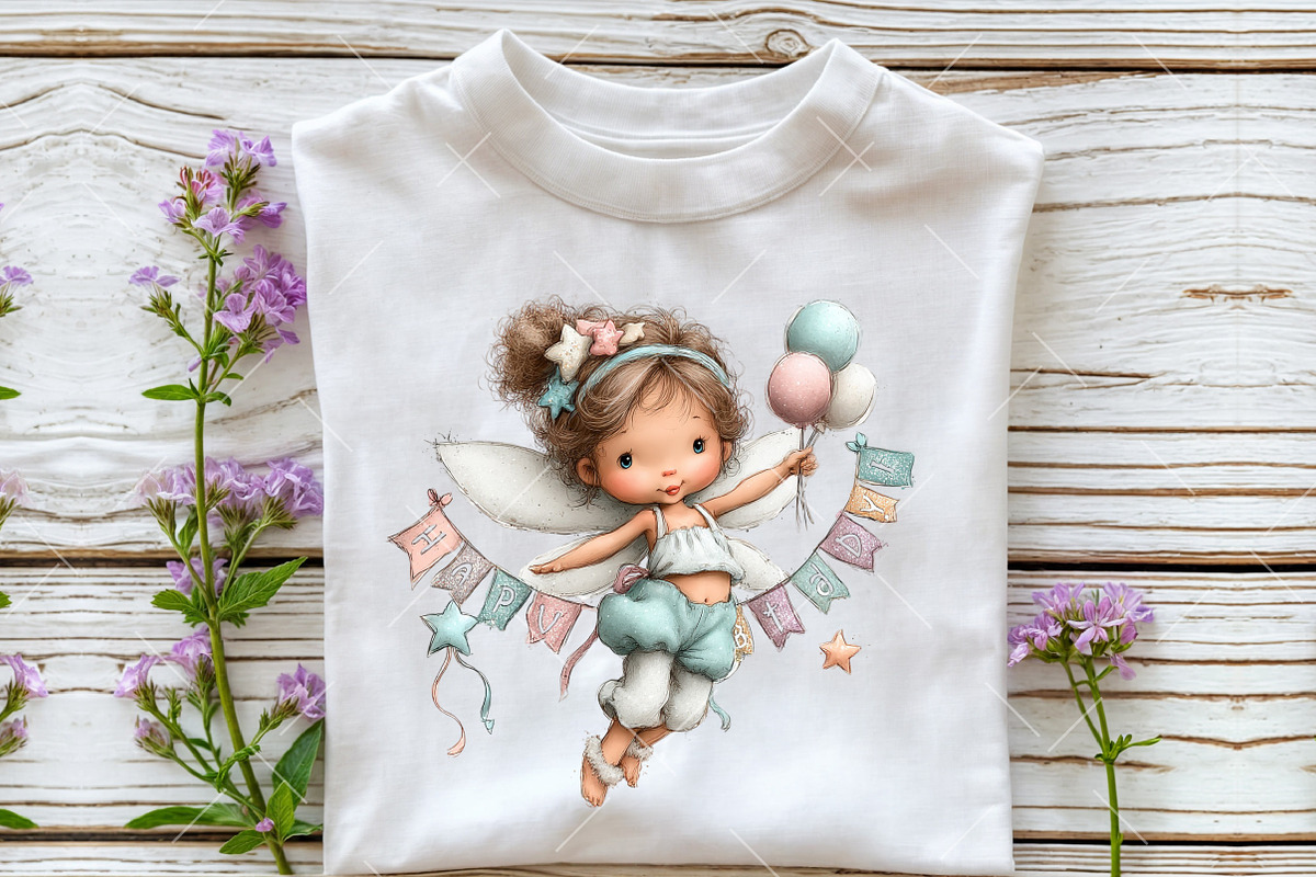 Whimsical Birthday Fairy Clipart, an Illustration by OK Design (Photo 6 of 6)