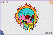 Flaming Skull SVG with Red Eyes SVG, an Object Illustration by Gfx Expert Team (Thumbnail 2 of 3)
