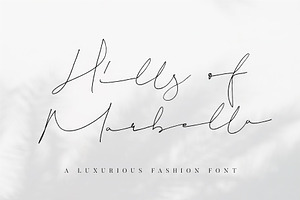 Hills of Marbella Font