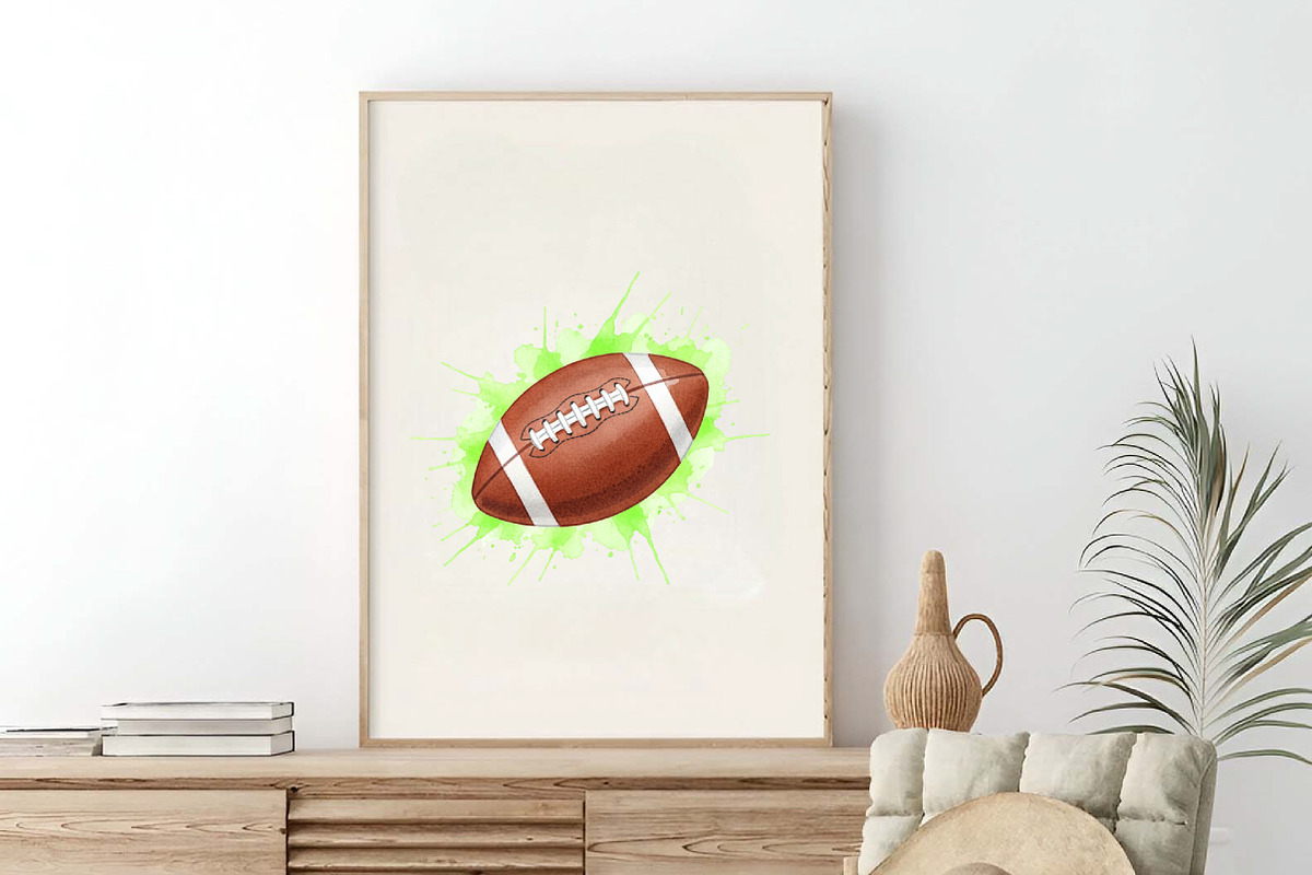 Splash American Football Ball PNG, an Illustration by SinaCreation (Photo 6 of 7)