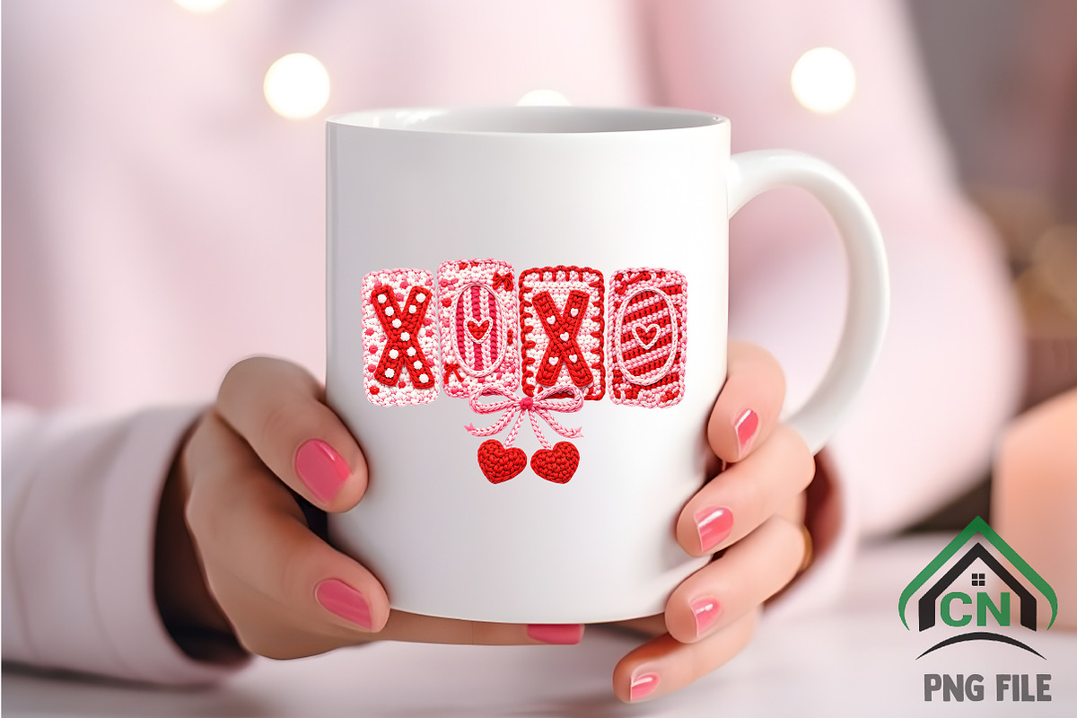 Faux Yarn XOXO Png, Valentine's Day, an Illustration by Craft Nest (Photo 5 of 8)