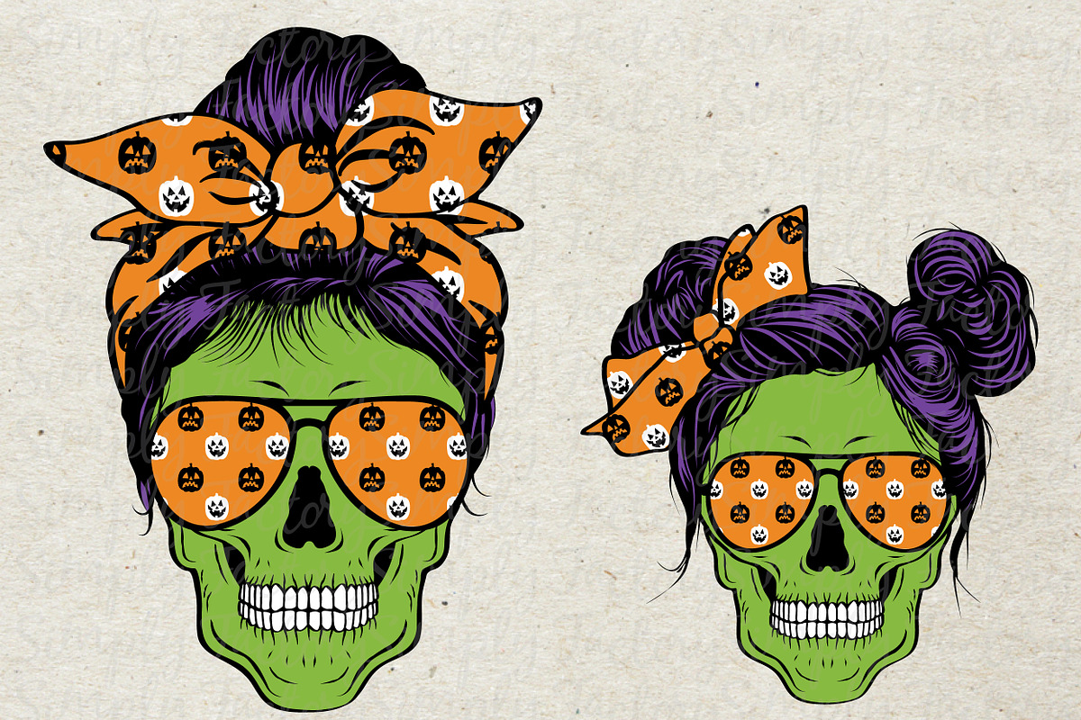 Skull Momster Family, an Illustration by Simply Factory