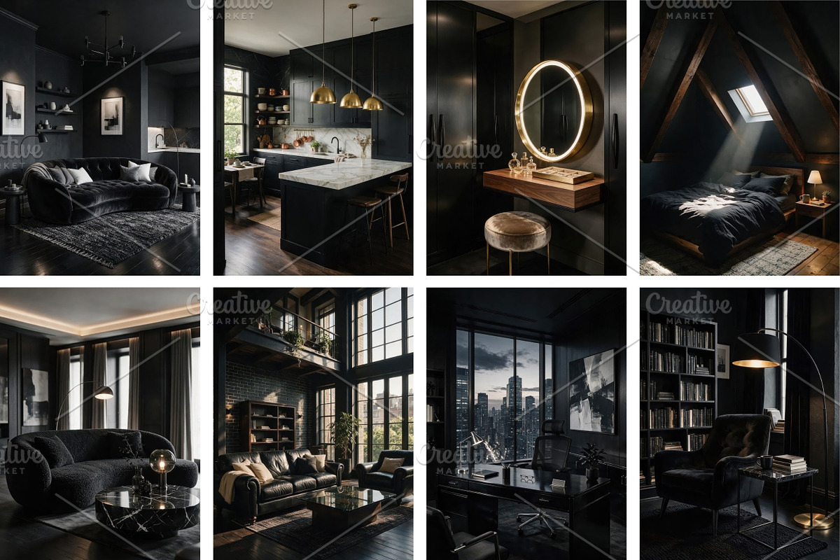 Black Interior Stock Photos, an Architecture Photo by Selenique Studio (Photo 13 of 14)
