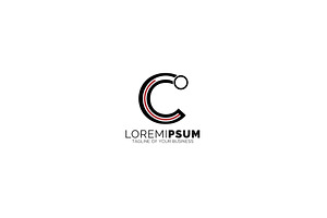 letter c logo design initial line, a Branding & Logo Template by OmerStudio