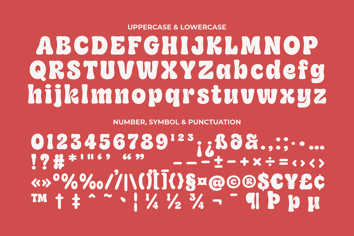 Lucky Chunks - Bold Retro Font, a Handwritten Font by Ainun Jinan (Photo 10 of 11)