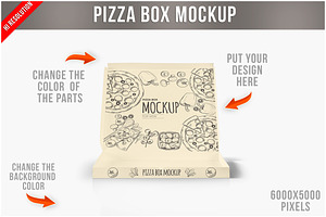 Pizza Box Mockup PSD