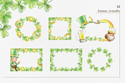 St Patrick's Day Watercolor Clipart, a Seasonal Illustration by Farida Bik (Thumbnail 6 of 11)