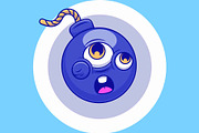 Cute Bomb Mascot With Eye And Mouth, an Object Illustration by Artstorystudio (Thumbnail 2 of 3)