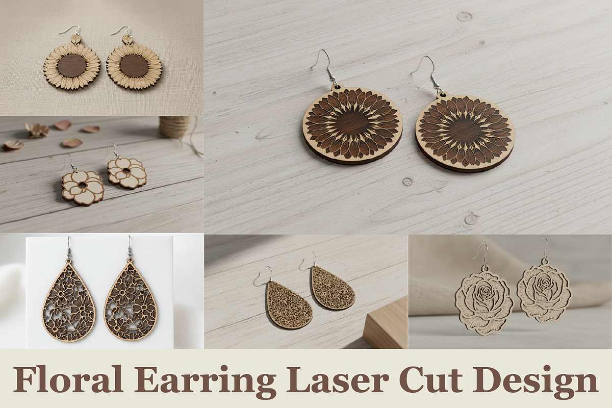 Botanical Earring SVG Set, a Graphic by musafir_fashion (Photo 1 of 11)