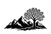 50 Sacred Mountain Tree Silhouette, an Empty State Illustration by Amazin_art (Thumbnail 4 of 37)