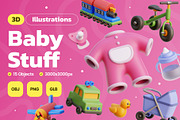 Baby Stuff 3D Icons, an Object 3D Model by Rakata Studio (Thumbnail 1 of 7)