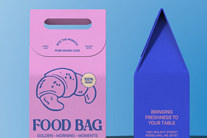 Eco Food Takeaway Box Mockup, a Packaging Mockup by graphicsauce