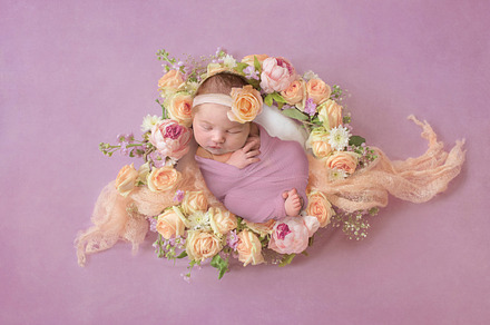 Fresh Flowers Newborn Backdrop