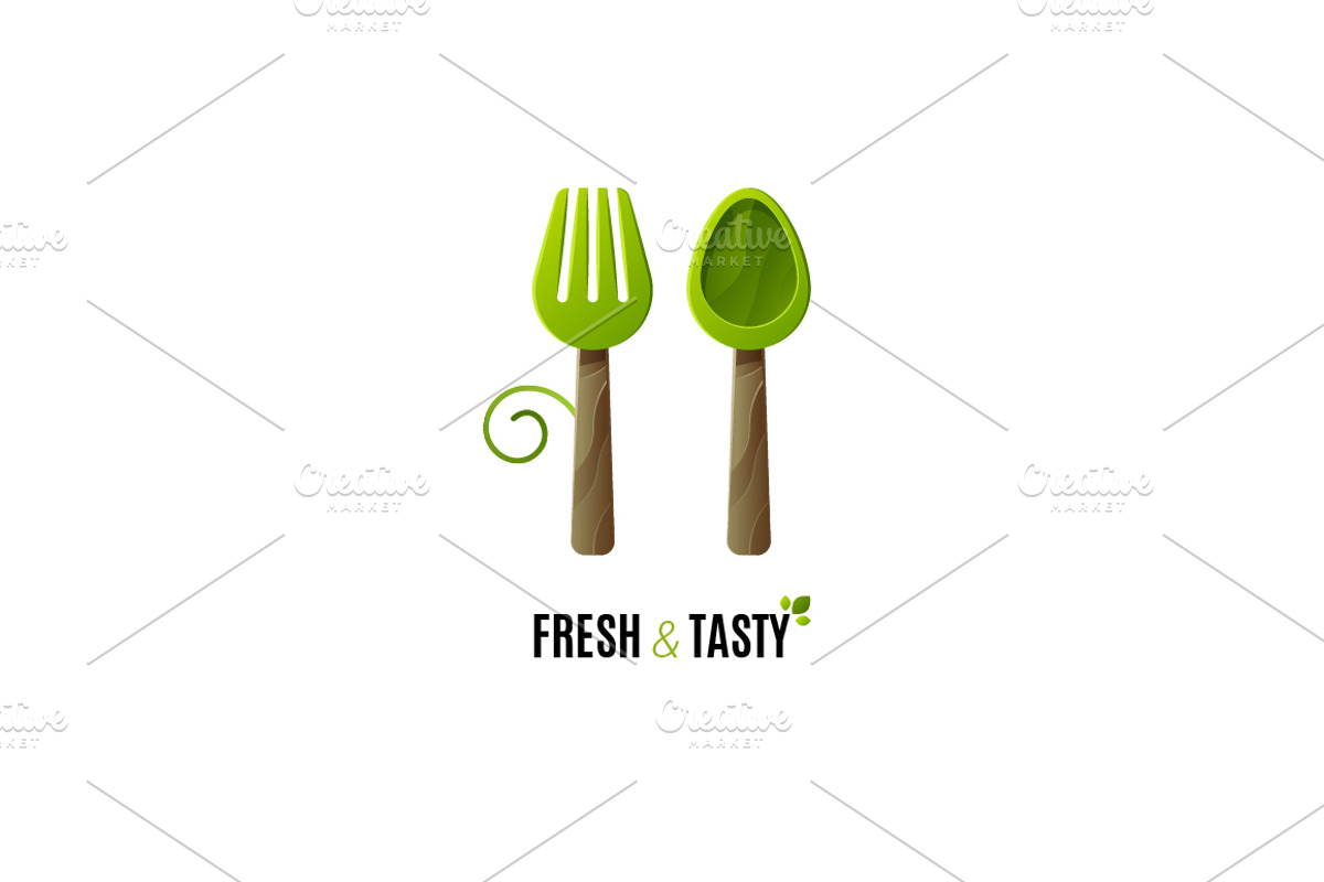 Green Food Logo, a Branding & Logo Template by Magda (Photo 2 of 4)