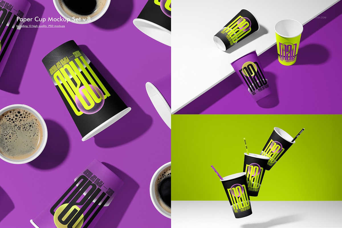 Paper Cup Mockup Bundle, a Cups & Container Mockup by creatsy5 (Photo 25 of 36)