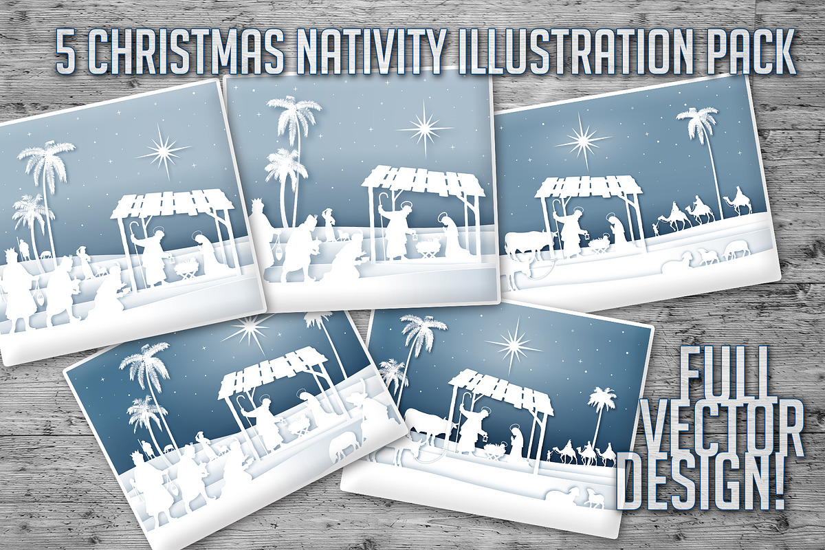 Christmas Nativity Illustrations, an Animal Illustration by Pingebat (Photo 1 of 10)